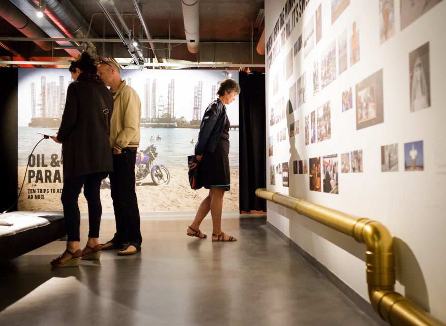 The opening of the Oil & Paradise exhibition at Nederlands Fotomuseum, Rotterdam, June 14, 2014.