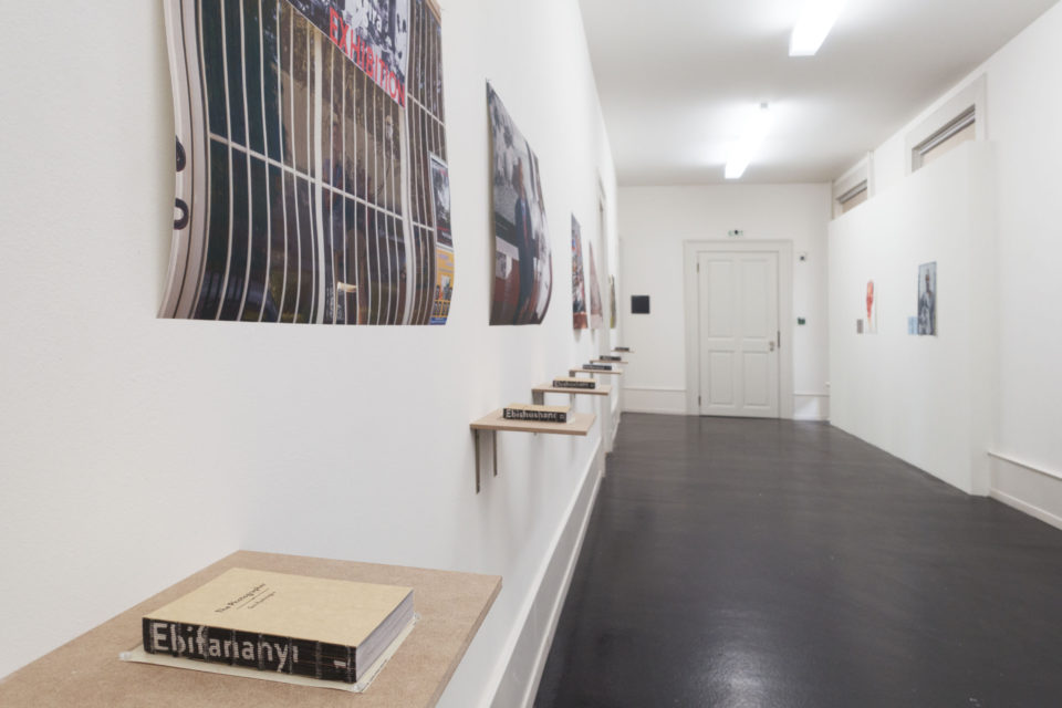 The Ebifananyi books at the exhibition 'Flurina Rothenberger / Andrea Stultiens', Pasquart Photoforum, Biel (CH) in 2016.