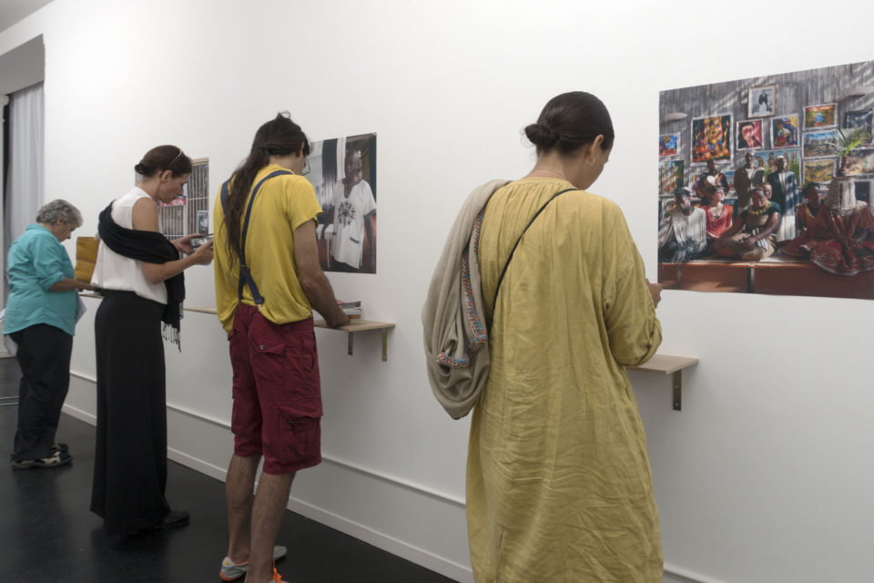 Ebifananyi books at the exhibition 'Flurina Rothenberger / Andrea Stultiens', Pasquart Photoforum, Biel (CH) in 2016.