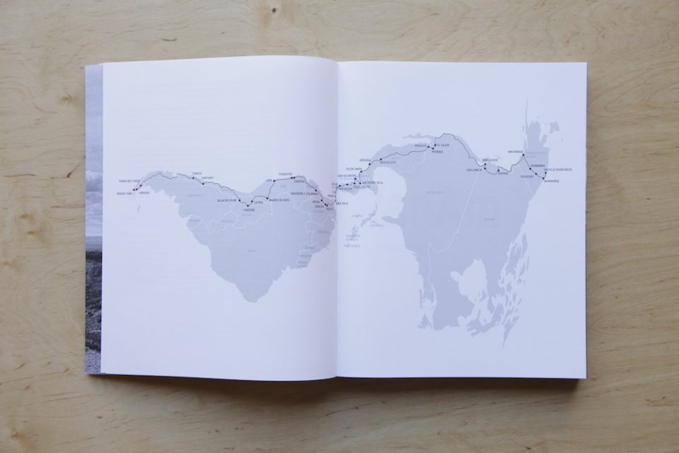 Page from Via PanAm, Kadir van Lohuizen. Design: Heijdens Karwei