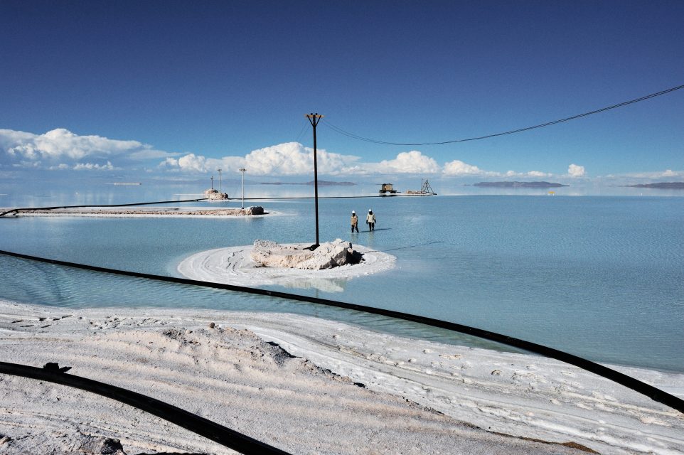 The Salar de Uyuni is the biggest salt lake in the world. The salt layer is at least 130 meters thick. Recently the biggest lithium reserves of the world were found in the salt layer, which could be very promising for Bolivia's future. 

In April Bolivia has started the pilot project at which 150 people work. In the near future when the plant will be in full production, hundreds of workers from all over the country will be employed.