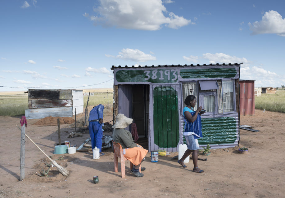 Land occupation on former Harmony mine site, Welkom, 2018