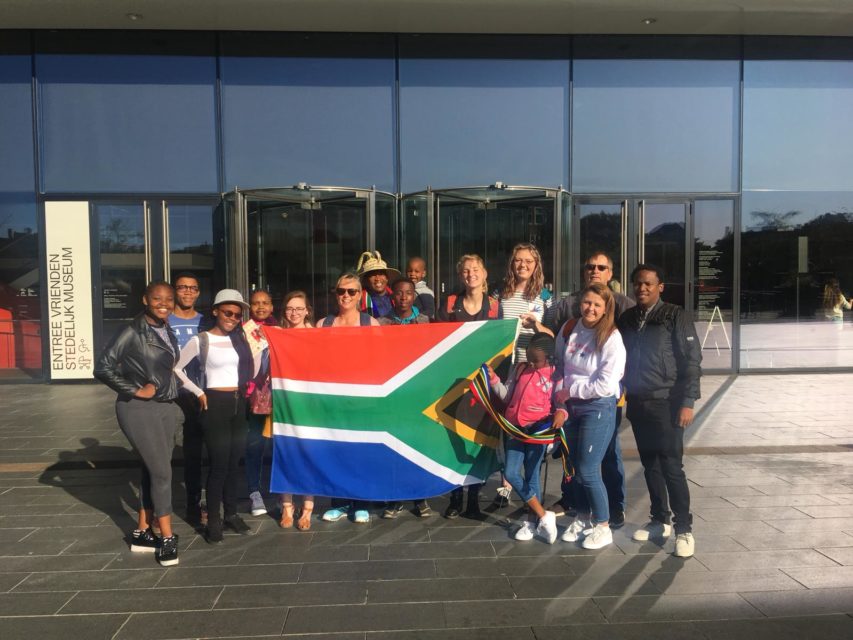 Visiting delegation from Welkom/Thabong outside Stedelijk Museum Amsterdam, September 2019