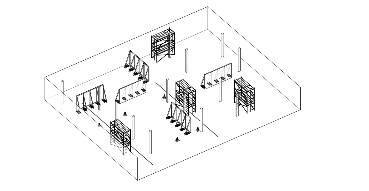 Mono Men 5 screen installation (study)