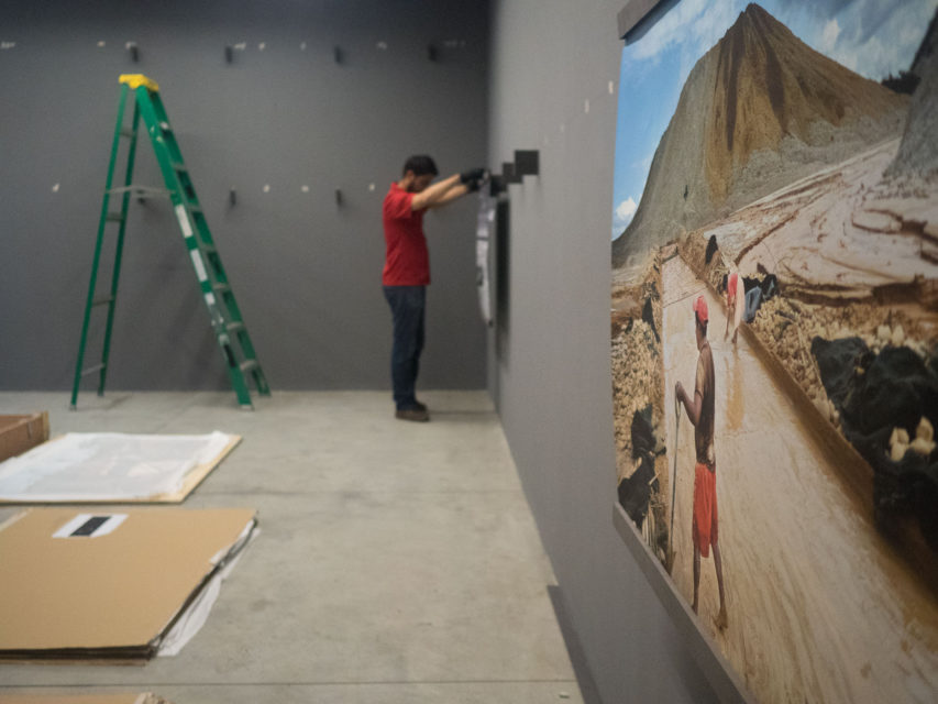 Installing Via PanAm at Centro Cultural de España, Guatemala City (2016)