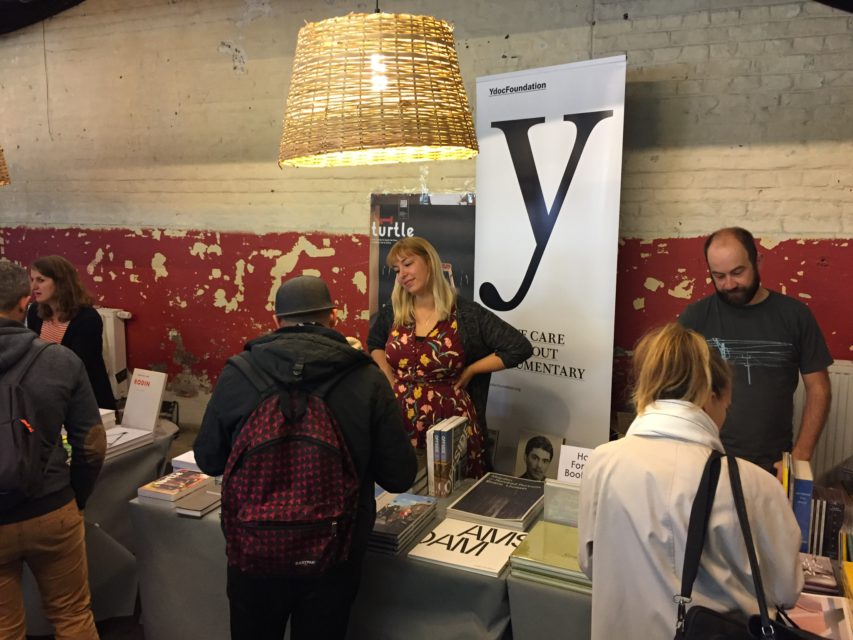 Our colleague Lise at the Ydoc stand