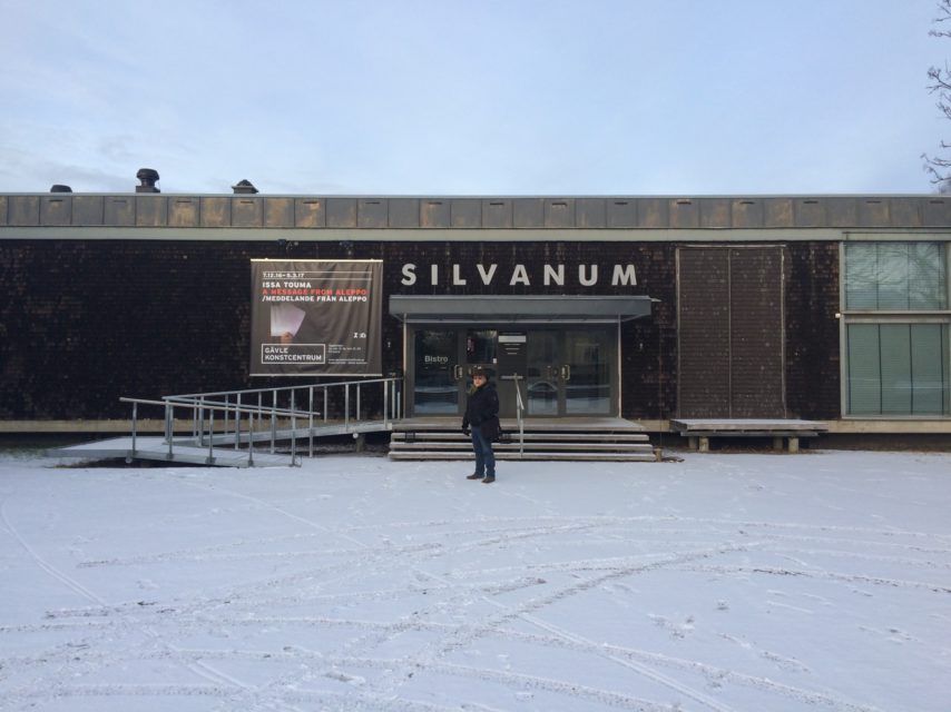 Photographer Issa Touma in front of Konstcentrum Gävle. Women We Have Not Lost Yet is on show until 5 March 2017.  