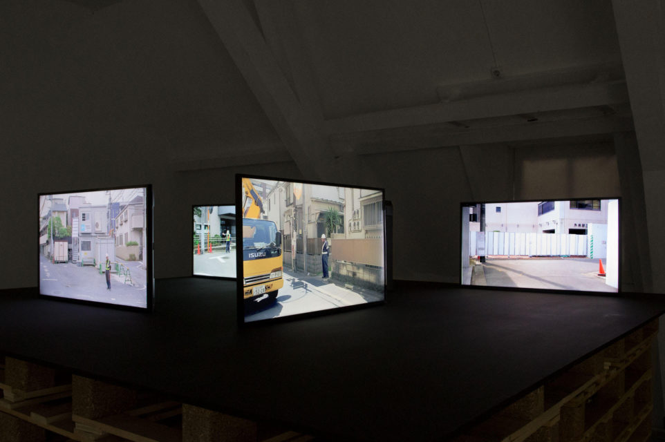 Installation of Mono Men at 'Why Work' exhibition at Fotodok