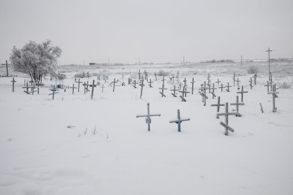 A mass grave close to the former Gulag town Vorkuta. Until this day undiscovered mass graves are found. 