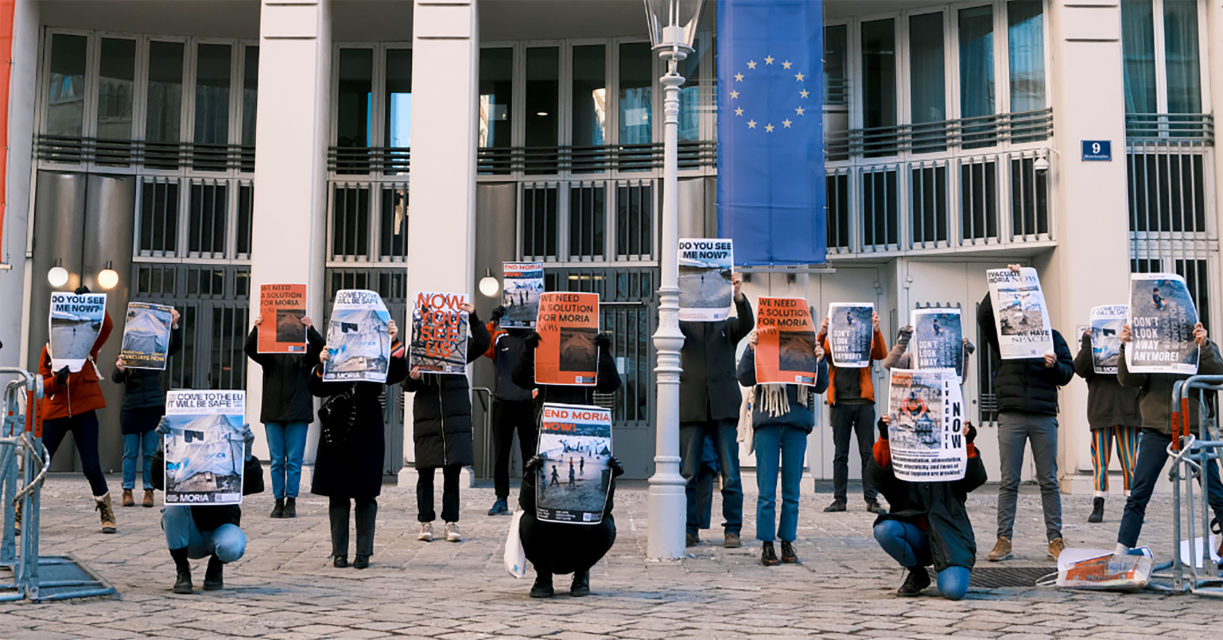 Posters created for the Love for Moria campaign in Vienna, Austria. Photographs by @hass_ist_nicht_normal. 