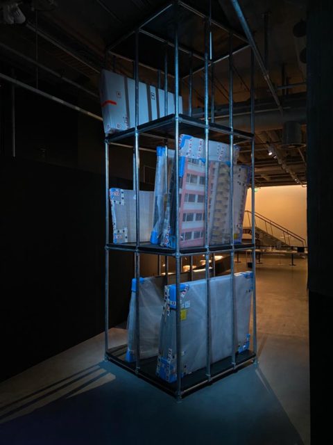 The selection of physical works in the exhibition will be changed twice, works not on display are stored in this tower